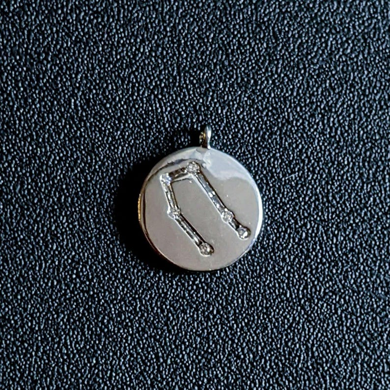 Zodiac Constellation Necklace, Silver - 12-24 inch - - LadybugfeetDesigns -