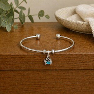 Sparkly Crab Euro Bangle Cuff, Silver - - LadybugfeetDesigns -