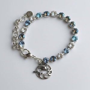 Koi Pendant Faceted Crystal Bracelet - - LadybugfeetDesigns -