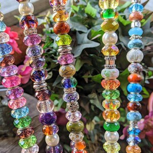 Fairy Wand Garden Stakes/ Beaded Fairy Garden 12"or 24" Stake/ Suncatcher - - LadybugfeetDesigns -