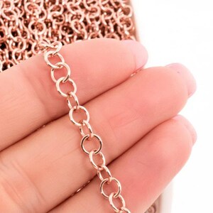Rose Gold Small Rolo Charm Bracelet Base - D.i.y. - Build Your Charm Bracelet! - - LadybugfeetDesigns -