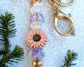 Daisy Crystal Keychain/Purse Clip