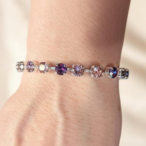 Pink Tree of Life Faceted Crystal Bracelet - - LadybugfeetDesigns -