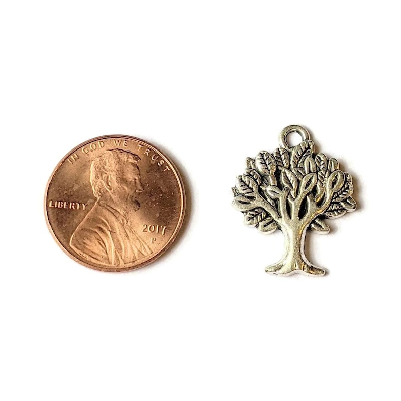 Silver Tree of Life Charm - - LadybugfeetDesigns -