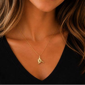 Manta Ray Necklace, Gold - 20 inches - - LadybugfeetDesigns -