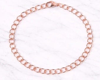 Base para pulsera con dije Rolo pequeño en oro rosa - Hazlo tú mismo - ¡Construye tu propia pulsera con dijes!
