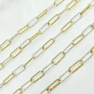 Two-Tone Paperclip & Initial Necklace Set - - LadybugfeetDesigns -