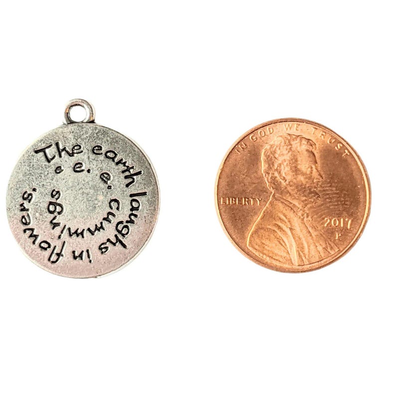 The Earth Laughs in Flowers Charm - - LadybugfeetDesigns -