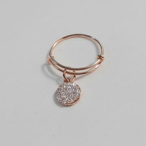 CZ Full Moon Rose Gold Circle Ring 5-7 - - LadybugfeetDesigns -