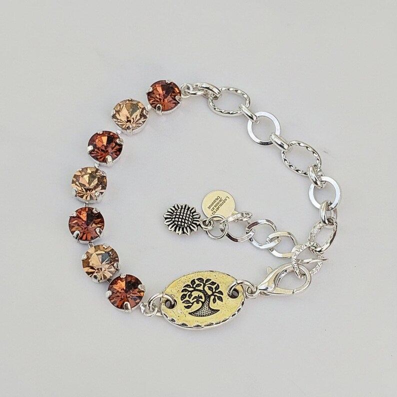 Tree of Life Faceted Crystal Bracelet - - LadybugfeetDesigns -