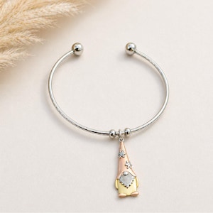 Gnome Euro Bangle Cuff, Silver