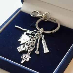 Dental Hygienist Keychain - - LadybugfeetDesigns -
