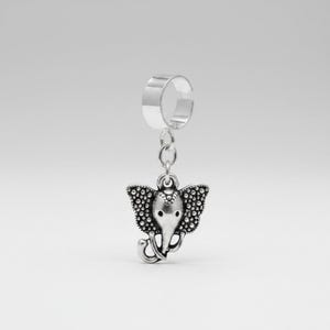 Elephant ear cuff, silver - - LadybugfeetDesigns -