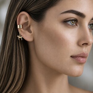 Horse Ear Cuff, Gold - - LadybugfeetDesigns -