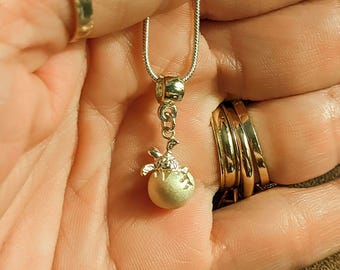 Sea Turtle Hatchling necklace, Sterling Silver - 24 inch