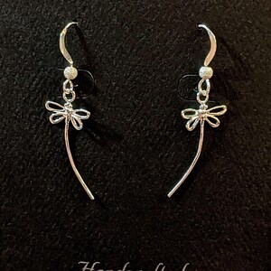 Flight of the Dragonfly dangle earrings - Gold / Sterling Silver Sterling Silver
