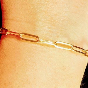 Autumn Leaf Gold Paperclip Chain Bracelet - - LadybugfeetDesigns -