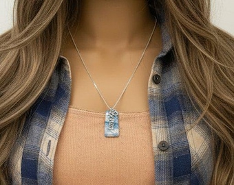Dream Tag necklace, Sterling Silver - 30 inch