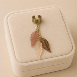 Autumn Leaves Ear Cuff, Gold - - LadybugfeetDesigns -