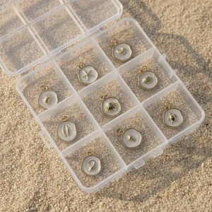 Beach Lover Enamel Charm Box - 9 pc., Gold - - LadybugfeetDesigns -