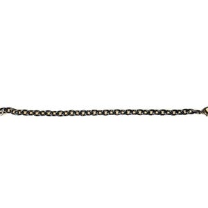 Black Stainless Steel Oval Link Charm Bracelet Base - D.i.y. - Build Your Charm Bracelet! - - LadybugfeetDesigns -