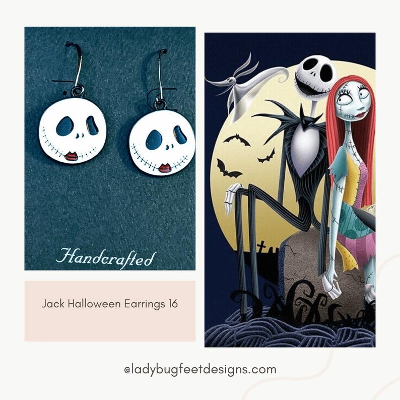 Jack Halloween Earrings 16 - - LadybugfeetDesigns -
