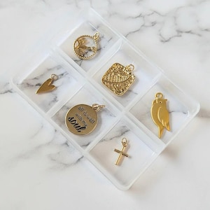 All is Well With My Soul Mini Charm Box - 6 pc., Gold - - LadybugfeetDesigns -