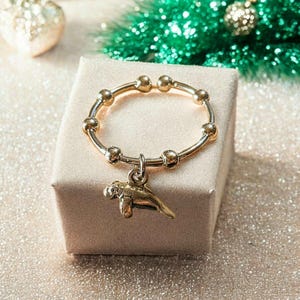 Sterling Silver Manatee Adjustable Charm Ring - - LadybugfeetDesigns -