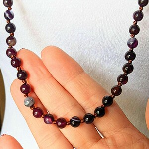 Light Purple Jade Semi-Precious Gemstone Necklace- 36 inch - - LadybugfeetDesigns -