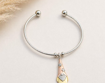Gnome Euro Bangle Cuff, Silver