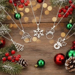 Christmas Necklace, Stainless Steel - 18 inch - Choose Yours!