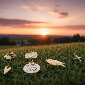 All is Well With My Soul Mini Charm Box - 6 pc., Gold - - LadybugfeetDesigns -