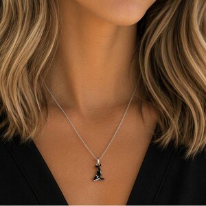 Orca Necklace, 20 inches - Silver - - LadybugfeetDesigns -