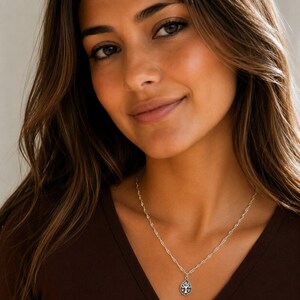 Tree of Life Drop Necklace, Silver - 20 inch - - LadybugfeetDesigns -