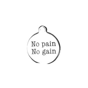 No Pain No Gain Charm - - LadybugfeetDesigns -