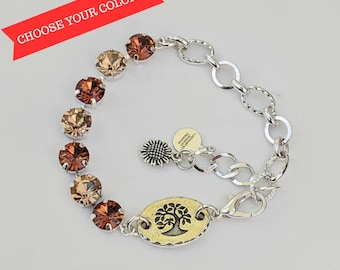 Tree of Life Faceted Crystal Bracelet