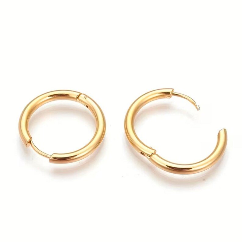 CZ Honeybee Hoop earrings, Gold -12mm - - LadybugfeetDesigns -