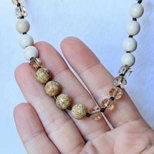 Picture Jasper Semi-Precious Gemstone Necklace- 32 inch - - LadybugfeetDesigns -