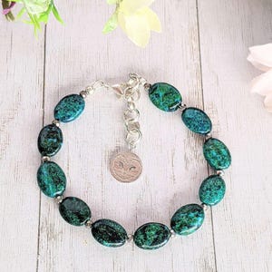 African Turquoise Jasper Owl Bracelet/Earring Set - - LadybugfeetDesigns -
