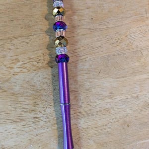 Purple/Gold Crystal Gift Pen - - LadybugfeetDesigns -