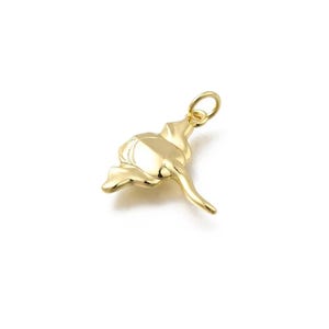 Manta Ray Necklace, Gold - 20 inches - - LadybugfeetDesigns -