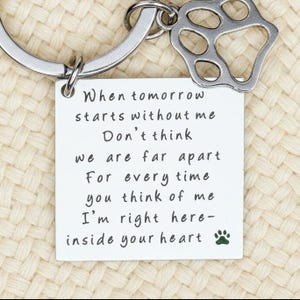 Pet Bereavement Key Chain, Key Holder - - LadybugfeetDesigns -