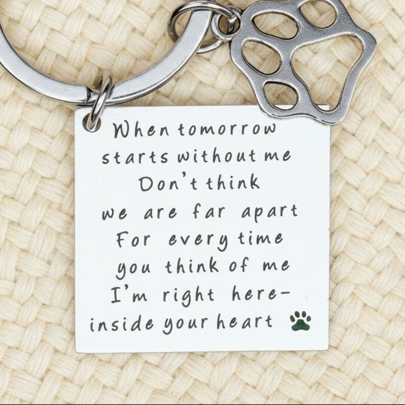 Pet Bereavement Key Chain, Key Holder - - LadybugfeetDesigns -
