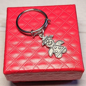 Gingerbread Angel Expandable Charm Ring - - LadybugfeetDesigns -