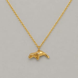 Manatee Necklace, Gold - 20 inches - - LadybugfeetDesigns -