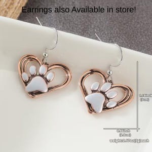 Rustic Paw Print Necklace, 20 inches - Silver - - LadybugfeetDesigns -