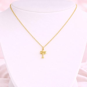Palm Tree Necklace, Gold - 18- 24 inch - - LadybugfeetDesigns -
