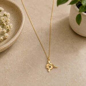 Manta Ray Necklace, Gold - 20 inches - - LadybugfeetDesigns -