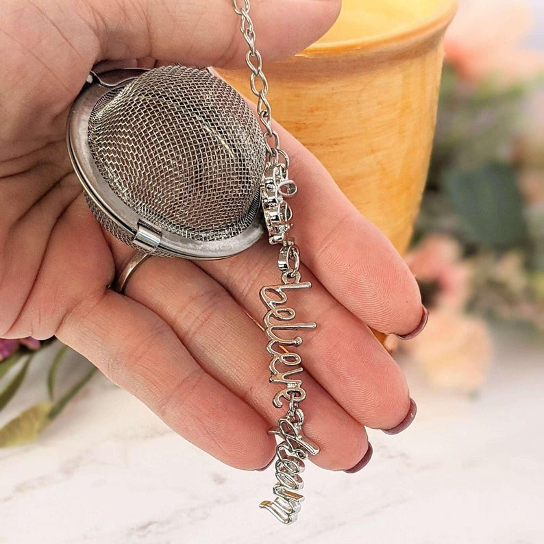 Love Believe Dream Tea Infuser Steeper - - LadybugfeetDesigns -