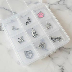 Dog Person Charm Box - 9 pc., Silver - - LadybugfeetDesigns -